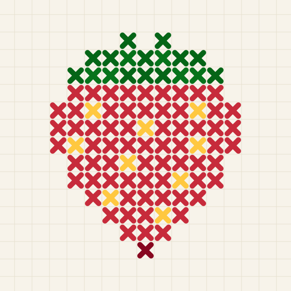 Little Strawberry, cross stitch preview